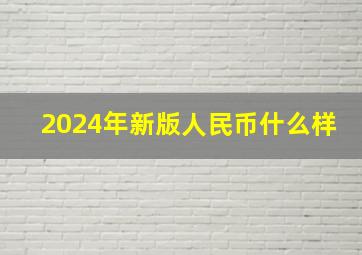 2024年新版人民币什么样