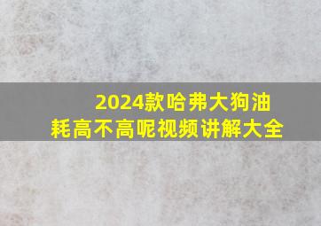 2024款哈弗大狗油耗高不高呢视频讲解大全