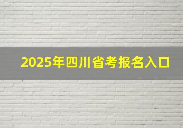 2025年四川省考报名入口