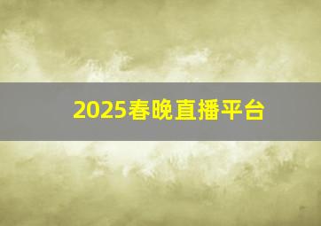 2025春晚直播平台