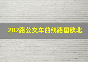 202路公交车的线路图欧北