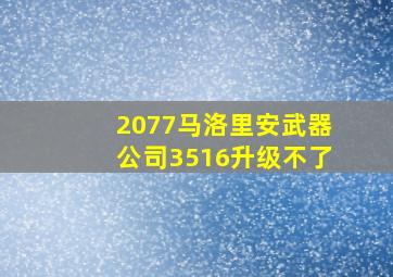 2077马洛里安武器公司3516升级不了