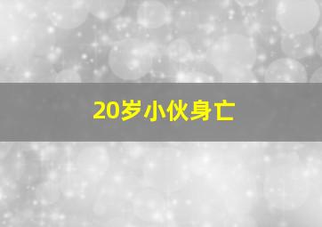 20岁小伙身亡