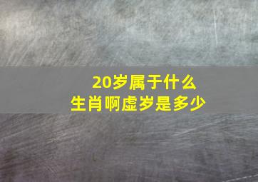 20岁属于什么生肖啊虚岁是多少