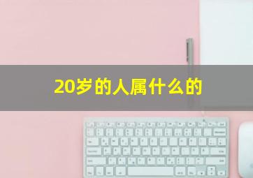 20岁的人属什么的