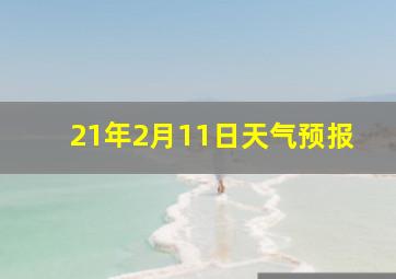 21年2月11日天气预报