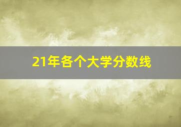 21年各个大学分数线