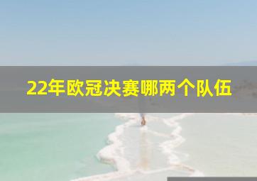 22年欧冠决赛哪两个队伍