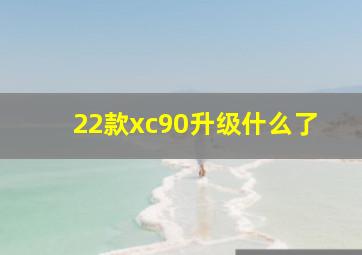 22款xc90升级什么了