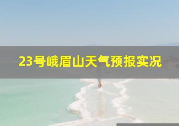 23号峨眉山天气预报实况