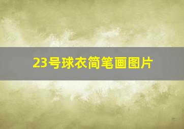 23号球衣简笔画图片