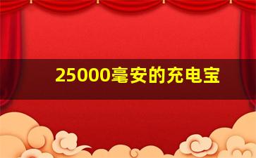 25000毫安的充电宝