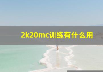 2k20mc训练有什么用