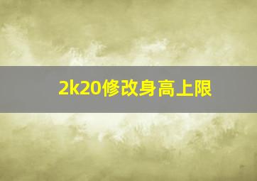 2k20修改身高上限