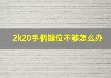 2k20手柄键位不够怎么办