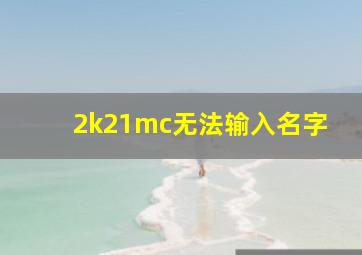 2k21mc无法输入名字