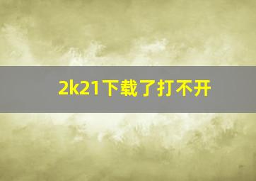 2k21下载了打不开