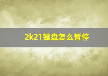 2k21键盘怎么暂停