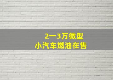 2一3万微型小汽车燃油在售