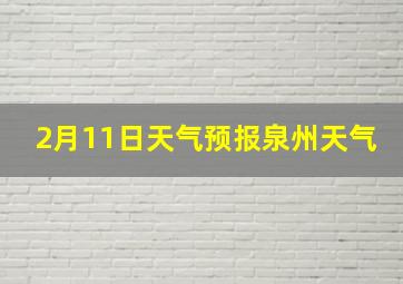 2月11日天气预报泉州天气