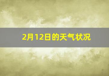 2月12日的天气状况