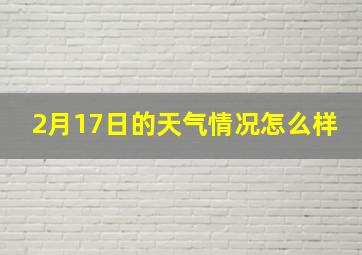 2月17日的天气情况怎么样