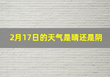 2月17日的天气是晴还是阴