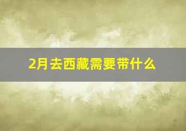 2月去西藏需要带什么