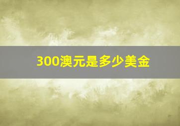 300澳元是多少美金