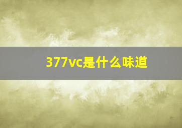 377vc是什么味道