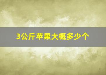 3公斤苹果大概多少个