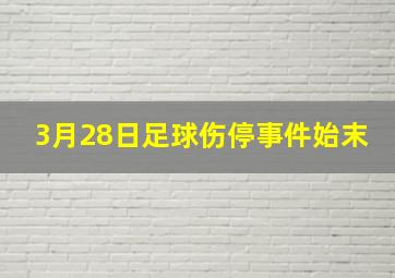 3月28日足球伤停事件始末