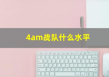 4am战队什么水平