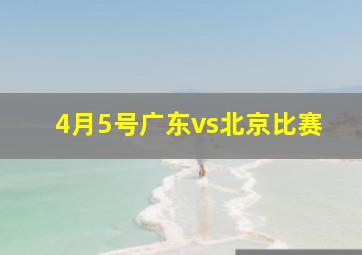 4月5号广东vs北京比赛