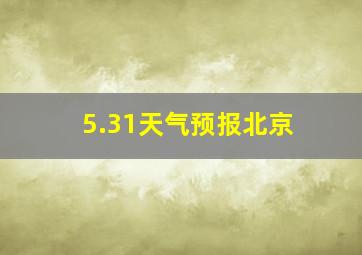 5.31天气预报北京