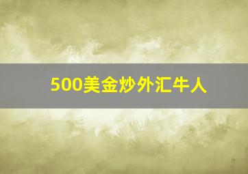 500美金炒外汇牛人