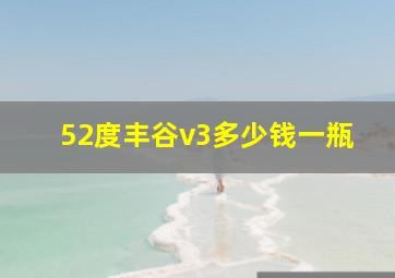 52度丰谷v3多少钱一瓶