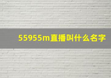 55955m直播叫什么名字