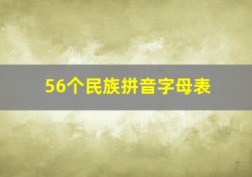 56个民族拼音字母表