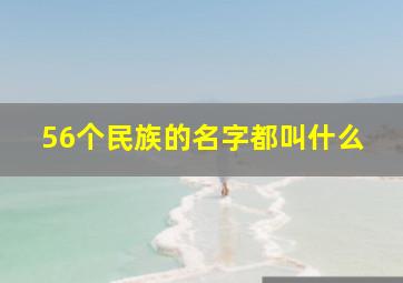 56个民族的名字都叫什么