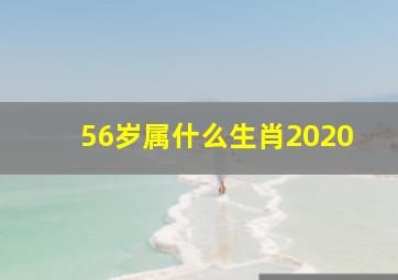 56岁属什么生肖2020