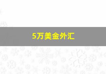 5万美金外汇