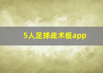 5人足球战术板app