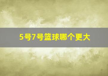 5号7号篮球哪个更大