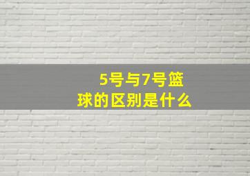 5号与7号篮球的区别是什么