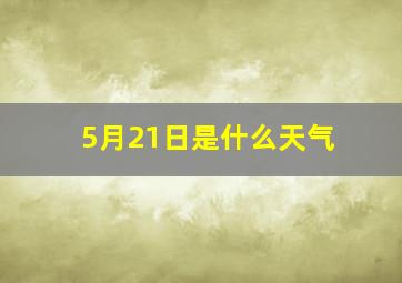 5月21日是什么天气