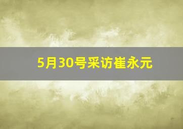 5月30号采访崔永元