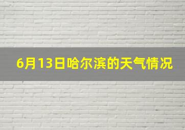 6月13日哈尔滨的天气情况