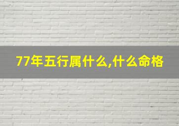 77年五行属什么,什么命格