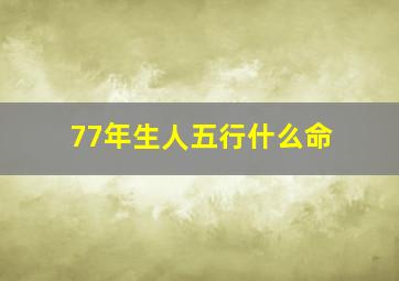 77年生人五行什么命